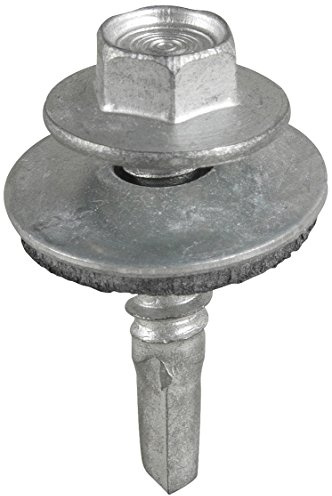 TIMco L50W16B Hex No.3 Self-Drilling Screw 5.5 x 50 and M16 Washers - Silver Ruspert (Box of 100)