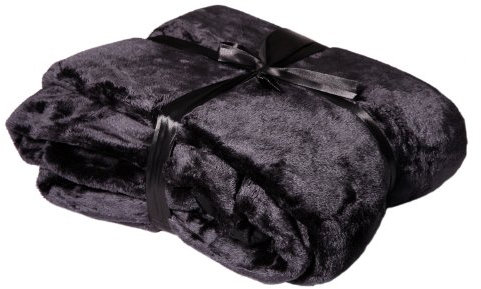 Viva Cashmere Feeling Microfaser Kuscheldecke super soft, 150x200 cm, SCHWARZ