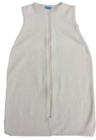 Reiff Strick Baby Sommer Schlafsack ohne Arm KBA Baumwollplüsch (62/68, Natur)