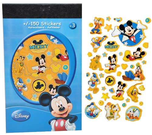 alles-meine.de GmbH 150tlg. XL - Set Sticker/Aufkleber - Mickey Mouse - Kinder Kind klein bunt Maus z.B. für Stickeralbum Stickerblock