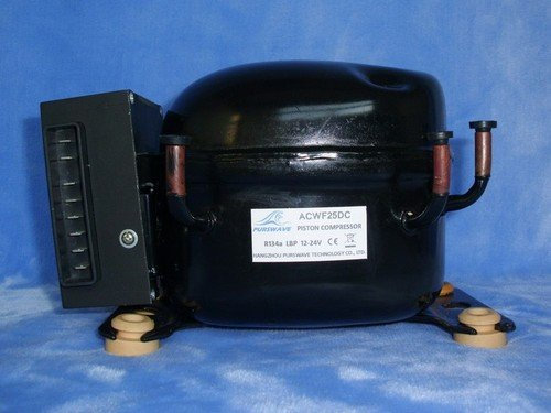 Gowe 12V-24V DC Compresor, mini compresor, para refrigerador portátil, refrigerador de vehículos, como máximo 150L refrigerato