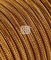 Câble électrique rond Rond recouvert de tissu coloré. 10 mètres 2x0, 75 Couleur: Whiskey Bronze pour lustres, lampes, abat jour, Design. Fabriqué en Italie.