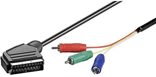 Goobay 51306 Adapterkabel, Scart auf RGB Cinch, schwarz, 2 m Kabellänge