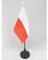 AZ FLAG - Tischflagge Polen - 15x10 cm Goldene Splitze - Polnische Tischfahne 10 x 15 Cm - Flaggen