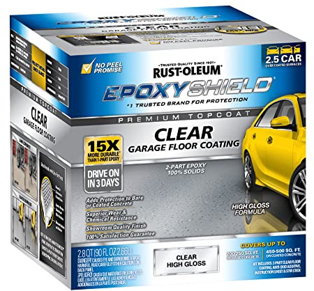 Rust-Oleum EpoxyShield High Gloss Clear Garage Floor Coating Kit