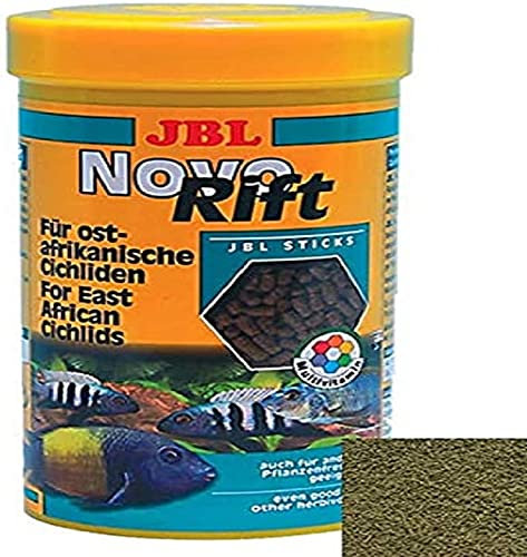 JBL NovoRift 30295 Alleinfutter für aufwuchsfressende Buntbarsche, Sticks 1 l