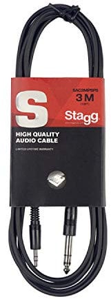 Stagg SAC3MPSPS Cavo S Serie Jack Stereo XLRm to Jack, 6,3 mm, 3m