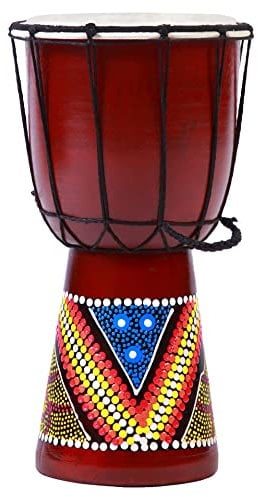 30cm Hohe Kinder Djembe bunt bemalt Trommel Drum Handarbeit