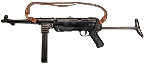 Denix deutsche MP 40 Schmeisser mit Gurt zerlegbare Metal Deko-Waffe, Unisex