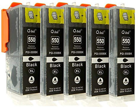 5 Druckerpatronen Tinte für Canon Pixma IP7250 MG5450 MG6350 MX725 ersetzen PGI-550 XL