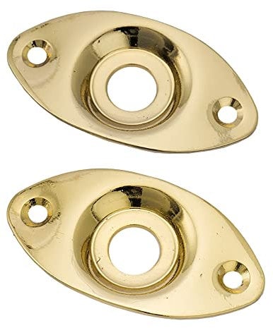 Musiclily Oval Electric Guitar Output Jack Plate,Gold