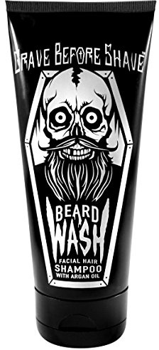 Grave Before Shave Beard Wash Shampoo 6oz. Tube for Men with Argan Oil, Classic Barber Shop Scent