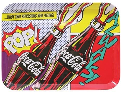 TableCraft CC390 Coca Cola rechteckiges Serviertablett aus Melamin für Lebensmittel | Großes flaches Tablett für Küche oder Partys | Langlebiges Lebensmitteltablett zum Servieren von Snacks, Getränken