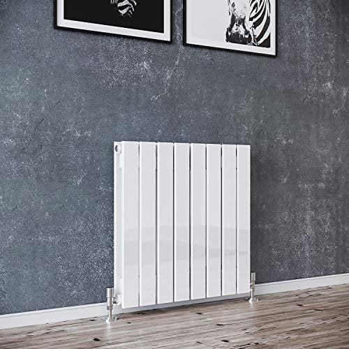 ELEGANT 600 x 600 mm Horizontal Radiator White Double Designer Radiator Flat Panel Bathroom Heater