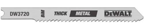 DEWALT DW3728-5 3 32 TPI Sheet Metal Cut Cobalt Steel U-Shank Jig Saw Blade - 5 Pack