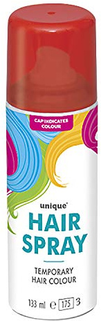 Neon Red Temporary Hair Spray (4.5 fl. oz) 1 Count - Easy-to-Use Colorful Hair Styling for Festivals, Parties, and Events