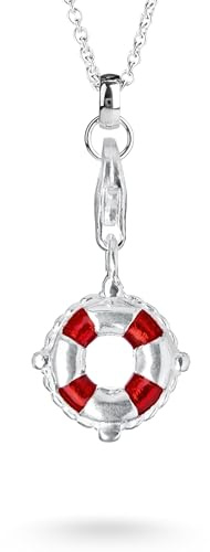 Heartbreaker Sealife Rettungsring-Charm I Edler Anhänger aus 925 Sterling Silber I Nickelfreier Silber-Anhänger in Goldschmiedequalität I Hochwertiger Charm für Kette & Armband I HB 134