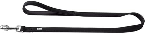 HUNTER SOFTIE Führleine für Hunde, Kunstleder, mit Handschlaufe, 1,5/110 cm, schwarz