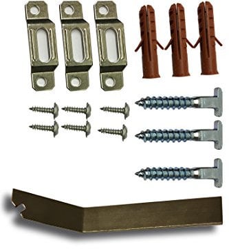 5 Packs of Anti-Theft Security Picture Hooks/Hangers Kit with Spanner. Security hardware system for locking framed pictures to the wall. For wooden & polymer picture frames.