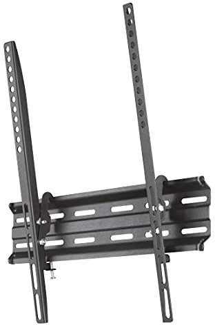 Hama TV Wandhalterung Neigbar (32-65 Zoll TV Halterung für Fernseher bis zu 35 kg, max. VESA 400x400, Neigbare Fernseh Wandhalterung inkl. Fischer-Dübel & Montageanleitung) schwarz