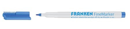 Franken GmbH Z1991 03 - Tafelschreiber FineMarker, 1-2 mm Strichstärke, blau, 1 Stück