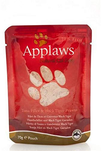 Applaws Katze Thunfisch und Pacific Garnelen , 12er Pack (12 x 70 g)