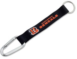 NFL Schlüsselband mit Karabiner, Unisex Mädchen Damen Herren Jungen, NFL-KT-147-02, Cincinnati Bengals, 9 x 1