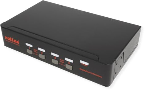 ROLINE DisplayPort USB 2.0 KVM Switch, 1 User - 4 PC