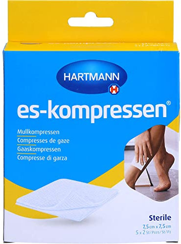 ES-KOMPRESSEN steril 7,5x7,5 cm 8fach 5X2 St