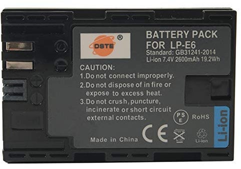 DSTE® LP-E6 Rechargerable Li-ion Battery for Canon EOS 5D Mark II, EOS 5D Mark III, EOS 6D, EOS 7D, EOS 60D, EOS 60Da, EOS 70D