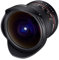 Samyang 12/2,8 Objektiv Fisheye DSLR Nikon F AE manueller Fokus automatischer Blendenring Fotoobjektiv, Superweitwinkel schwarz