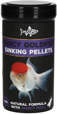 FishScience Goldfish Sinking Pellets | Goldfish Food 150g (250ml)