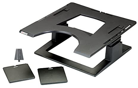 3M Notebook-Ständer, schwarz, höhenverstellbar (32,0 x 32,0 x 10,2 - 15,2 cm)