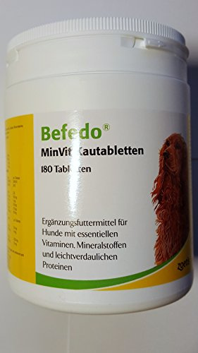 Befedo Minvit Kautabletten - Ergänzungsfuttermitel für Hunde - 180 Stück