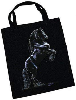 Baumwolltasche mit Pferdemotiv - STEIGENDER FRIESE - 08873 - Collection Bötzel