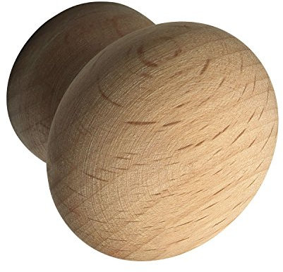 SECOTEC Möbelknopf Hemera | Griff | Knopf | Buche gedämpft roh ø 35 mm | 1 Stück