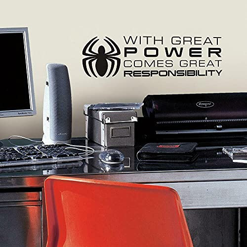 RoomMates rmk2697tb Spiderman Zitat schälen und Stick Wandtattoo, 9 x 40-inches