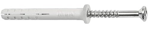 Celo Nageldübel 6x40mm Senkkopf NP - Dübel Schrauben Set mit vormontierter Schraube, Nylondübel - Schraube PZ2, 100 Stück