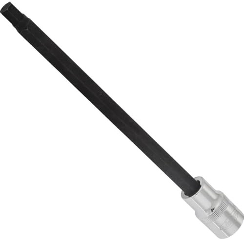 VIGOR Schraubendrehereinsatz, V2091, 1/2″, Innensechskant Profil, SW 10 mm | Antrieb 1/2 Zoll (12,5 mm) Vierkant hohl, Abtrieb Innensechskant Profil, SW 10 mm, Länge l2 200 mm, 175 g