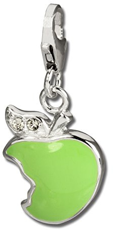 SilberDream Charm Schmuck 925 Echt Silber Anhänger grün Apfel Zirkonia FC678 Silber Charmsschmuckanhänger