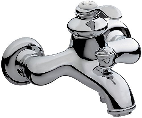 Jacob Delafon E71090-CP Mitigeur_Bain_Douche_Parent Mural Fairfax-Mécanique-Design rétro-Installation facile-17x15x15cm-Finition Chrome-E71090-CP, Chrome, 17 x 15 x 17 cm