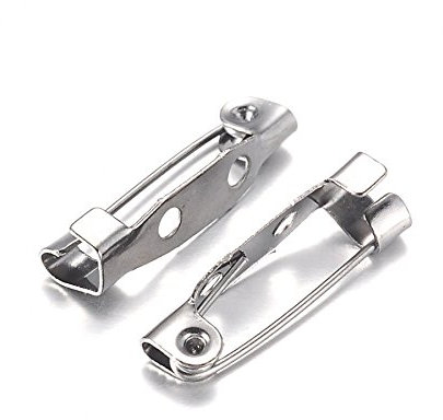 Accessoires création Broche épingle création Bijoux 30mm 10 pièces Gris