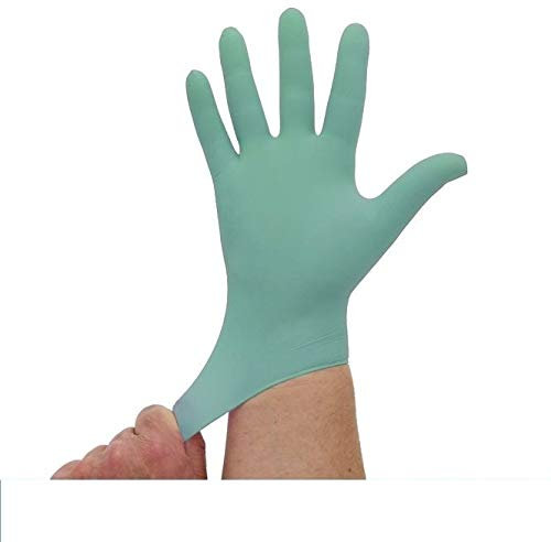 Nitrilhandschuhe OP Grün, Einmalhandschuhe, Einweghandschuhe, 100 Stück, Größe S