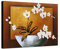 Wieco Art - Orchid Floral Oil Paintings on Canvas Wall Art for Living Room Bedroom Home Decorations Modern 100% Hand Painted Abstract Pretty Flower Art Work