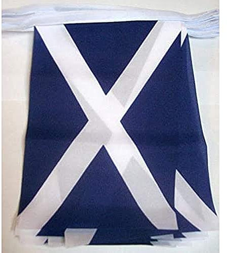 AZ FLAG Ghirlanda 6 Metri 20 Bandiere Scozia 21x15cm, Bandiera Scozzese 15 x 21 cm - Festone Bandierine