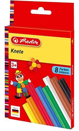 Herlitz 8770604 8 Stangen Knete, 8 Farben