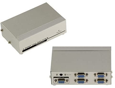 KALEA-INFORMATIQUE Répartiteur vidéo VGA Type Splitter Qui duplique à l'identique 1 Source en entrée vers 4 Sorties simultanées. Bande passante 250MHz