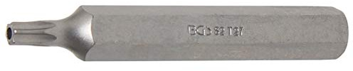 BGS 4727 | Bit | T-Profil (für Torx) mit Bohrung T27 | Länge 75 mm | Antrieb Außensechskant 10 mm (3/8) | Chrom-Vanadium-Stahl