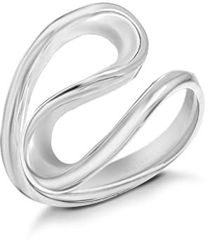 Tuscany Silver Damen Ring Sterling Silber Doppelt Schleife - Größe N