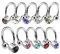 Trend Agent Offener Ring mit einem Stein-Aurora Borealis